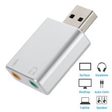 Placa de som usb externa de alta fidelidade, microfone 7.1ch, entrada para saída de áudio, adaptador de placa de som 2024 - compre barato