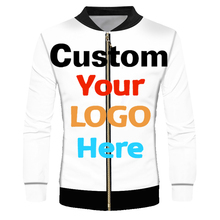 Jaqueta bomber personalizada, jaqueta corta-vento com zíper 3d de seu próprio design, logotipo, fotos, plus size 7xg 2024 - compre barato