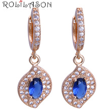 ROLILASON-pendientes de cristal delicado para boda, color amarillo, dorado, azul, circonita, pendientes de gota de circonita, JES1146 2024 - compra barato