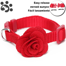 Red Pet Dog Collar Nylon Collars for Cat Necklace Cats Collars Breakaway Adjustable Flower Collar Lead Cat Dogs Supplies MP0034 2024 - buy cheap