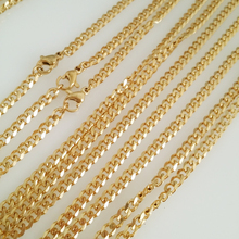 5mm Wide 5/10/20pcs/lot 316L Stainless Steel Curb Cuban Link Chain Necklaces Free DIY Wholesale Jewelry Gold Color 16-40inch 2024 - buy cheap