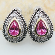 pink Kunzite 925 Sterling Silver Earrings TE618 2024 - buy cheap