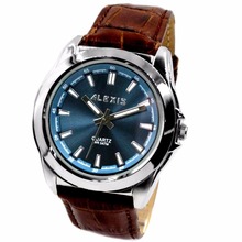 Модные Мужские Аналоговые кварцевые часы Алексис, круглые часы с японским механизмом Miyota, водостойкие часы Geninue с кожаным ремешком 2024 - купить недорого