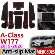 Anti-Slip Mat for Phone Gate Slot Mats for Mercedes Benz A-Class W177 2019 2020 Accessories Stickers A Class A220 A250 A45 AMG 2024 - buy cheap