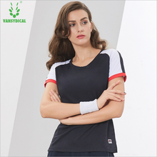 Vansydical Womens Shirt Tank Top Short Sleeve Breathable Sports Running T-shirts Workout Jogging Tee Jogging Sportswear 2024 - buy cheap
