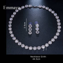 Emmaya Brand Gorgeous Round Jewelry White Gold Color AAA Cubic Zircon Wedding Jewelry Sets For Lover Brides Popular Jewelry Gift 2024 - купить недорого