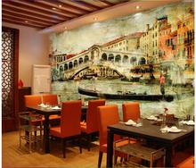 WDBH 3d wallpaper custom photo mural picture Vintage town of Venice 3d wall murals wallpaper for wall room home decor painting 2024 - buy cheap