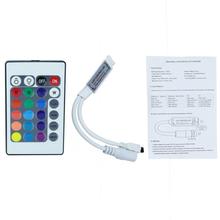 DC 12V RGB LED controller Mini 24 keys RGB IR Remote Controller for 3528 or 5050 RGB LED strips Small RGB Controller Led Tape 2024 - buy cheap