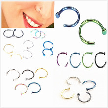 2pcs Hot Selling Stainless Steel Nose Stud Open Hoop Ring Nose Fashion Earring Nose Piercing Ring 2024 - buy cheap
