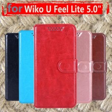 Luxury Cases For Wiko U Feel Lite Case Fashion Pu Leather Flip Cover Capa For Wiko UFeel Lite 5.0" Fundas Coque Stand Case 2024 - buy cheap