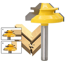 1Pc 45 Degree Lock Miter Router Bit 1/4 Inch Shank Woodworking Tenon Milling Cutter Tool Drilling Milling For Wood Carbide Alloy 2024 - buy cheap