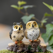 Cute Owl Mini Dollhouse Bonsai Craft Garden Ornament DIY Plant Pots Fairy Garden 2024 - buy cheap