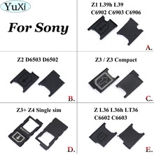 YuXi 1X Micro Sim Card Tray Holder Slot For Sony Xperia Z L36h Z1 L39h Z2 Z3 Mini Z4 Z5 Premium Z5 Compact Sim Card Holder Part 2024 - buy cheap