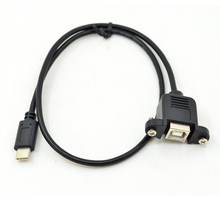 Прямой угол USB 3. 0 Type-C штекер на USB 3. 0 Type-B гнездо BF кабель с креплением на панели 50 см винтовая конструкция помогает для принтера сканера факса 2024 - купить недорого