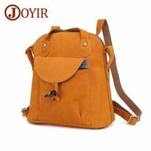 Joyir mochila feminina de couro legítimo, bolsa vintage marrom de ombro para escola e garotas, bolsa de viagem para compras 3011 2024 - compre barato