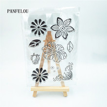 PANFELOU flower leaves Transparent Clear Silicone Stamp/Seal DIY scrapbooking/photo album Decorative clear stamp sheets 2024 - buy cheap