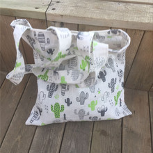 YILE Cotton Canvas Shopping Tote Shoulder Bag Plaid Check Navy Blue Handle 8923h 2024 - buy cheap