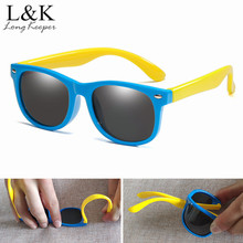 Детские поляризованные солнцезащитные очки LongKeeper TR90, Детские классические модные очки, детские солнцезащитные очки для мальчиков и девочек, солнцезащитные очки UV400 2024 - купить недорого
