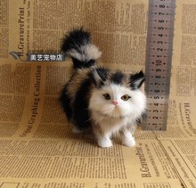 Imitação de polietileno gato cinza modelo de gato divertido presente cerca de 12cm x 6cm x 12cm 2024 - compre barato