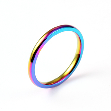 MANGOSKY 2 мм титановое красочное кольцо для женщин 2024 - купить недорого
