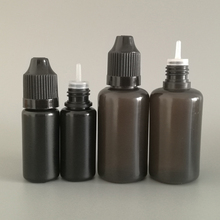 500pcs 10ml 30ml Black PE Refillable Bottles With Childproof Caps and long fine tips  Empty Dropper Bottles For E Juice E liquid 2024 - buy cheap