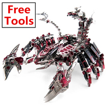 Microworld 3D DIY Metal military Puzzle Red Devils Scorpion model jigsaw Educational Puzzle laser cutting Gifts Toy For Children 2024 - buy cheap