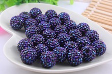 Kwoi vita Arco Iris púrpura AB al por mayor AAA calidad 20mm grueso 100 unids/lote resina de diamantes de imitación de perlas de la bola para los niños de joyas de niña 2024 - compra barato