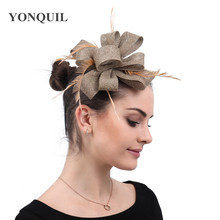 Tocados de fiesta para mujer, accesorios para el cabello, sombreros elegantes, diademas, plumas, tocado de fiesta 2024 - compra barato