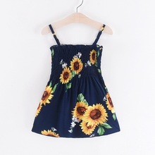 New Summer 2019 Girls Dresses Sleeveless Vestidos A-Line Print Cotton Children Clothes Baby Girl Princess Dress Dropshipping 2024 - buy cheap