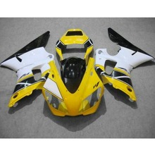 MOTOMARTS 7gifts  Motorcycle injection ABS fairings kit for 1998 1999 YAMAHA 98 99 YZF R1 yellow white aftermarket fairing kits 2024 - buy cheap