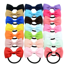 20pcs/lot Colorful Elastic Hair Bands Girls Ribbon Bows Girls Hair Tie Rope  Hair Accessories  headwear 703 2024 - buy cheap