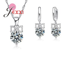 Wholesale Pretty Animal Jewelry Sets High Quality Shiny CZ Crystal  925 Sterling Silver Owl Cute Necklace & Earrings Set 2024 - buy cheap