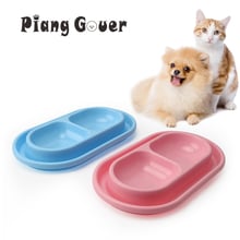 Pet Bowl Cat Feeder Supplies Plastic Double Bowls Rascal Dog Food Bowl Anti Ants Water Dish 2024 - buy cheap