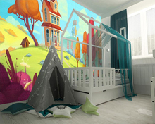 Custom wallpaper Hand-painted illustration style children room background wall 2024 - buy cheap