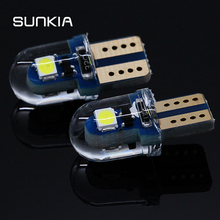 SUNKIA 2PCS/Lot High Power T10 W5W/194 3030-2SMD Multifunction LED Car lamp with No-npolarity Canbus Silica Gel Cover 2024 - buy cheap