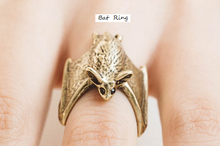 Wholesale Adjustable Bat Ring Animal Unique Jewelry Free Size gift idea--12pcs/Lot 2024 - buy cheap