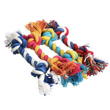1 pcs Pets dogs pet supplies Pet Dog Puppy Cotton Chew Knot Toy Durable Braided Bone Rope 15CM Funny Tool (Random Color ) 2024 - buy cheap