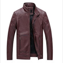 Men's Leather Jackets Plus Velvet Warm Large Size Fat 6XL  Men Brand Leather Coat Solid color Coat Mens 2024 - buy cheap