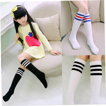 Kids Knee High Socks Girls Boys Football Stripes Cotton Sports School White Socks Skate Children Baby Long Tube Leg Warm 2024 - buy cheap