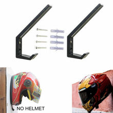 2Pcs Wall Mount Motorcycle Helmet Holder Hook Jacket Bags Rack Hanger Display 2024 - buy cheap