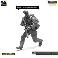 1/35 Kits de Resina Figura Comandante da Marinha DOS EUA Seal Resina Soldado Sefl-montado BANHEIRO-32 2024 - compre barato