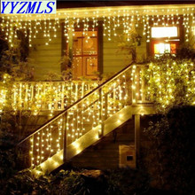 Hot 5m Droop 0.3-0.5m New year Led Christmas Lights Decoration 220V 110V EU US Plug Waterproof For Home Energy saving 2024 - buy cheap