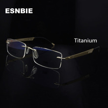 Titan Eyeglasses Titanium Man Rimless Optical Glasses Flexible Myopia Glasses Reading Eyewear Gold Oprawki Okularowe Damskie 2024 - buy cheap