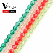 110pcs 4mm Austria Bicone Glass Beads For Needlework Faceted Charm Loose Spacer Beads Diy Making Jewelry Wholesale 2024 - buy cheap