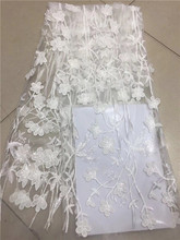 Purple Nigerian Lace Fabrics For Wedding 2018, African French Lace Fabric High Quality 3D Lace, Sequins Lace White pink green 2024 - buy cheap