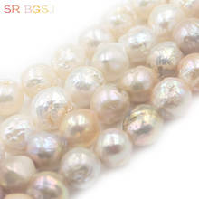 Free Shipping 9-10mm Jewelry Making Pearls Nearly Round Reborn Edsion Freshwater Loose Natural Pearl Beads Strand 15" 2024 - buy cheap
