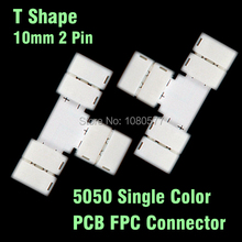 20pcs/lot 10mm 2pin 5050 led Strip connector T shape For Direction Change, PCB FPC Connector For SMD5050 Light Strips Connecting 2024 - buy cheap