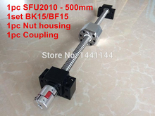 SFU2010- 500mm ball screw  with ball nut + BK15 / BF15 Support + 2010 Nut housing + 12*8mm Coupling 2024 - buy cheap