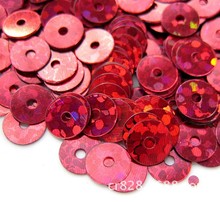 50g(10000 Uds.) 4mm Flat lentejuelas redondas sueltas lentejuelas para coser artesanía de la boda láser rojo holograma 2024 - compra barato