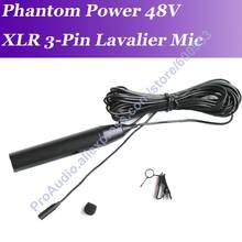 Professional MICWL ME2 XLR Male 3Pin Lavalier Clip-on Lapel Microphone 48V Phantom Power Mic  5m cable 2024 - buy cheap